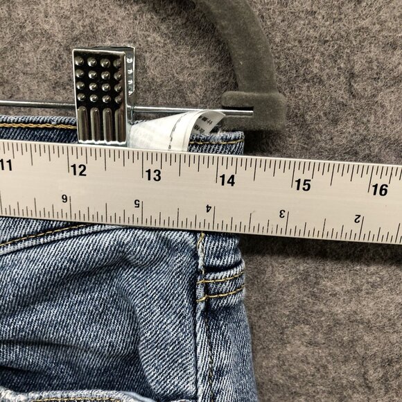 Abercrombie & Fitch Mom Jean Womens Size 4 / 27 Blue Distressed Ripped Stretch - Picture 6 of 9